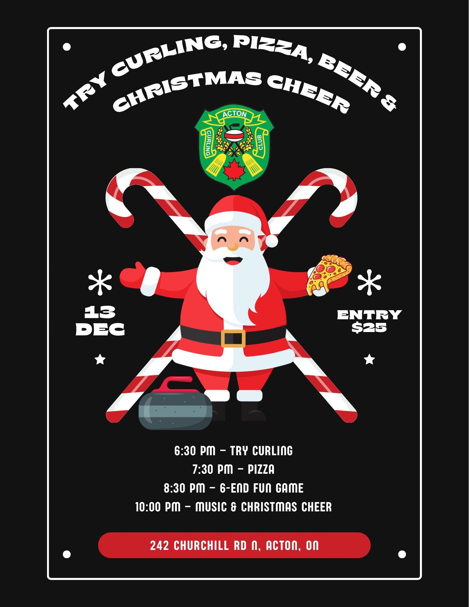 Try Curling - Pizza/Beer & Christmas Cheer