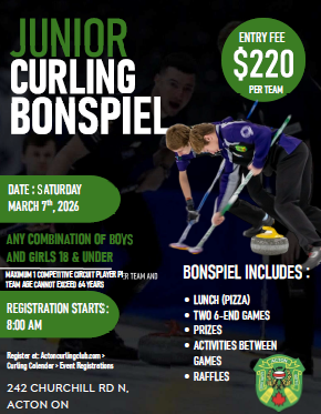 Junior Bonspiel Acton Curling Club Final Ad