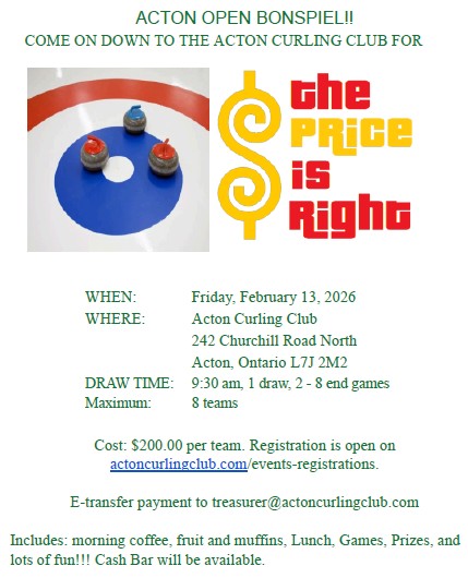 Acton Open Bonspiel - The Price is Right